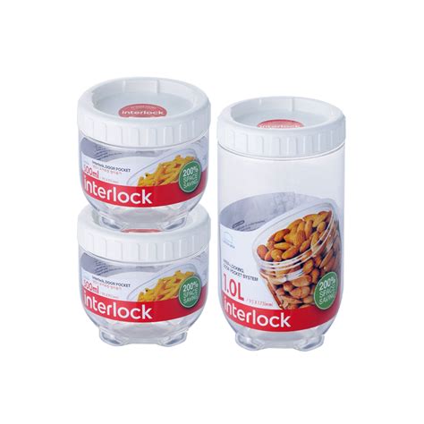 ROUND 500ML X 500ML X 1LTR - INTERLOCK SET – LocknLock India