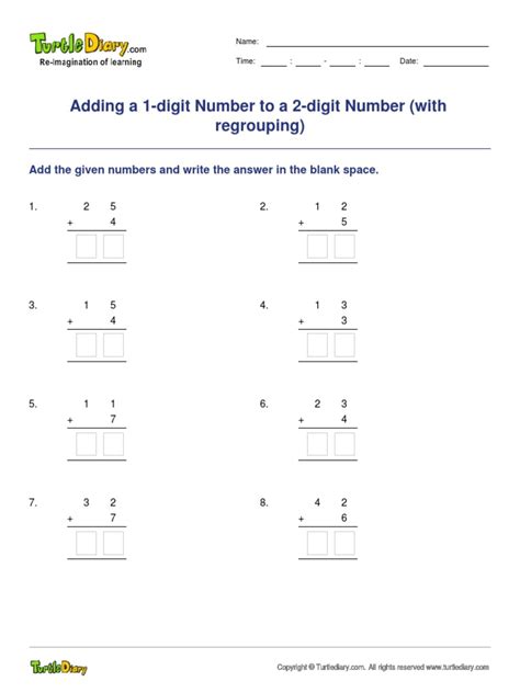 Adding 2-Digit Numbers and 1 Digit Numbers 的图像结果