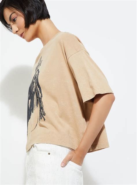 Buy ALAYA F x URB_N Women Printed T-shirt Online at just Rs. 599.0 ...