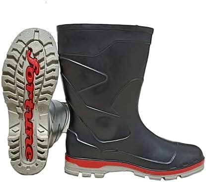 HEALTH SAFE Gum Boot For Men, "28.5cm Height" (Size: 10,Black) Flexible ...