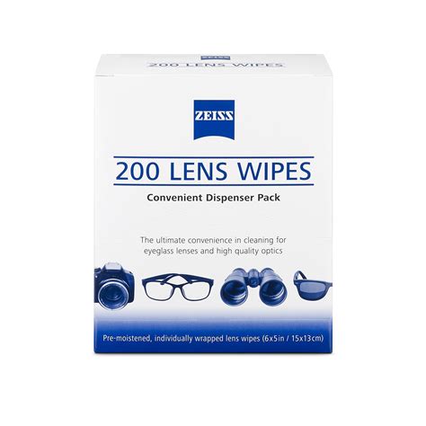 ZEISS Pre-Moistened Lens Cleaning Wipes - 200 Count