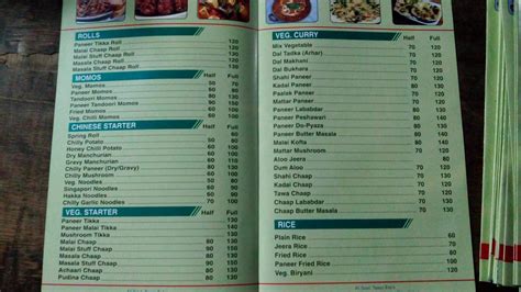 Menu at JIA Food Corner (JFC) (Veg & Non-Veg), Ghaziabad