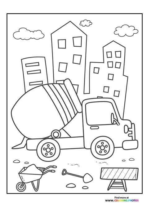 Construction site - Coloring Pages for kids