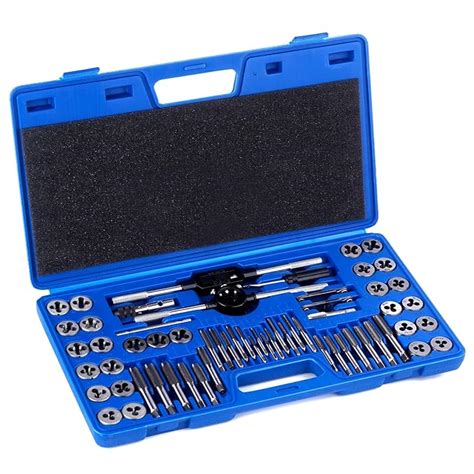 PROFLine 60 PCS Tap and Die Set SAE & Metric Size Tool Kit for Creating ...