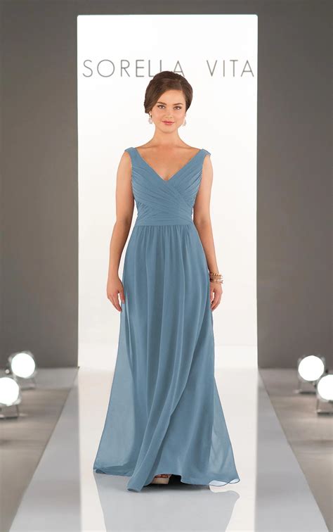 Classic Chiffon V-Neck Bridesmaid Dress | Sorella Vita Bridesmaid Dresses