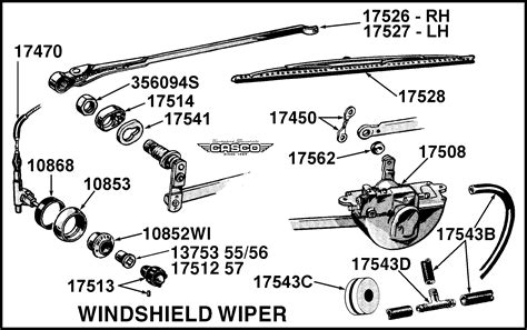 Electric Wiper Kit - 12 V. - 1 Per car-classictbird.com