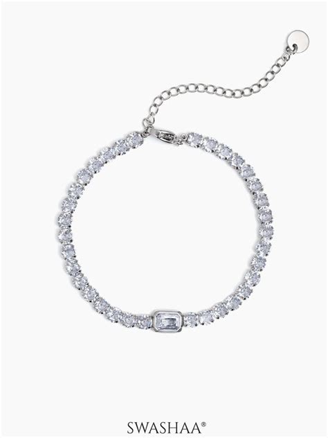 Buy Diamond Tennis Men's Bracelet Online | Swashaa
