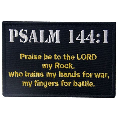 EmbTao Tactical Psalm 144:1 BNW Patch Combat Badge Morale Applique ...