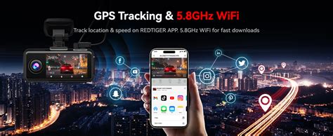REDTIGER A6 3 Channel 2.5K Front + 1080P Rear and Interior Dash Cam ...