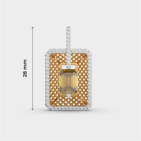 Intricate Mesh Square Diamond Pendant | Jewelbox