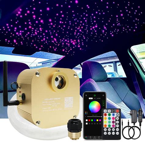 Huaxi 16W RGBW Twinkle Music+APP Control Fiber Optic Lights Star ...