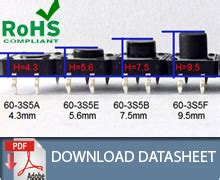 Tact Switch (12 x 12) Standard | round stem | D Stem knob 12mm | tact ...