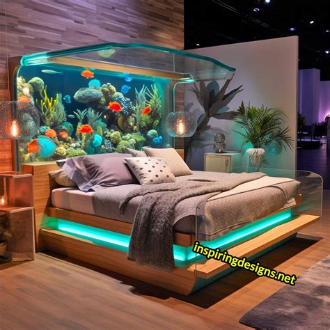 Stunning Aquarium Bed with Integrated Fish Tank