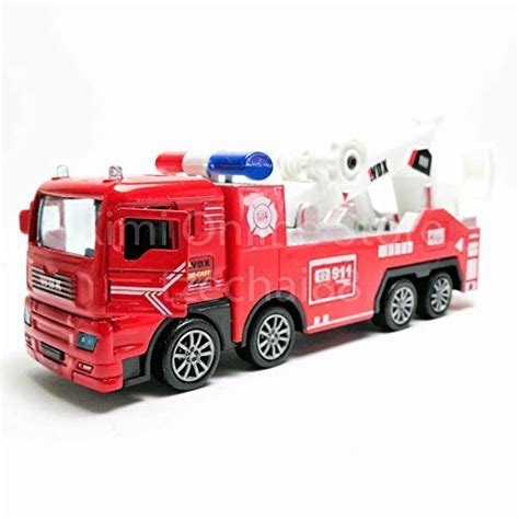 Jack Royal 1:50 Pull Back Fire Brigade Rescue Truck Toy for Kids (Type ...