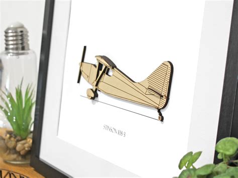 Stinson 108-3 | Aviation Art | Laser Cut Gifts & Art – Simply Cut Art