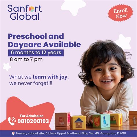 Sanfort Global Pre School Daycare Centre Details, Fees, Discount ...