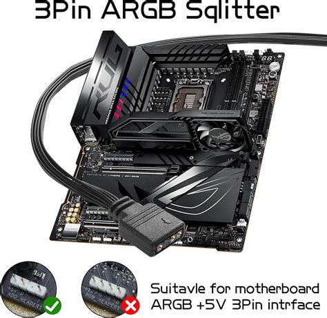 YAODHAOD ARGB Splitter Cable,5V 1 Female to 4 Male 3 India | Ubuy