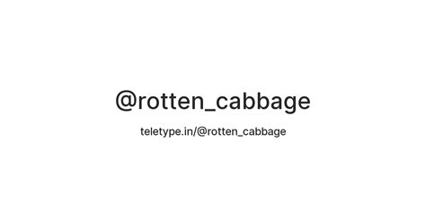 @rotten_cabbage — Teletype
