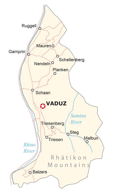 Map of Liechtenstein - GIS Geography