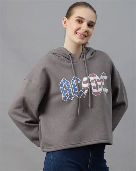 Acdc Printed Oversized Hoodie For Women – Free Authority