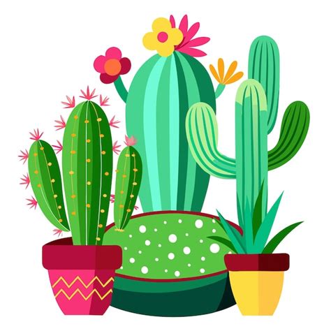 Cactus plants clipart vector art and illustration | Premium AI ...