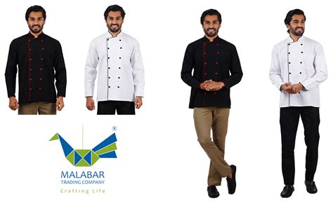 Malabar Trading Company MTC Cotton Chef Coat for Men Professional, Full ...