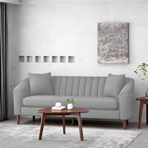 Caradel Lewis 3 Seater Sofa for living room (Three Seater Sofa) (Light ...