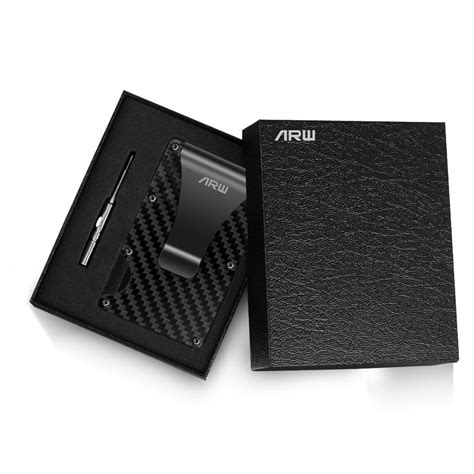 Minimalist Wallet for Men, ARW Metal Money Clip Wallet, RFID Blocking ...