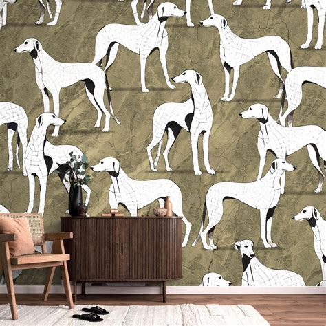 Guido Maria Kretschmer Wall Mural Greyhound Manor- Art Edition 2 gold ...