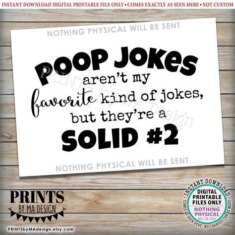 Funny Bathroom Sign Poop Jokes Aren't My Favorite Kinds - Etsy UK