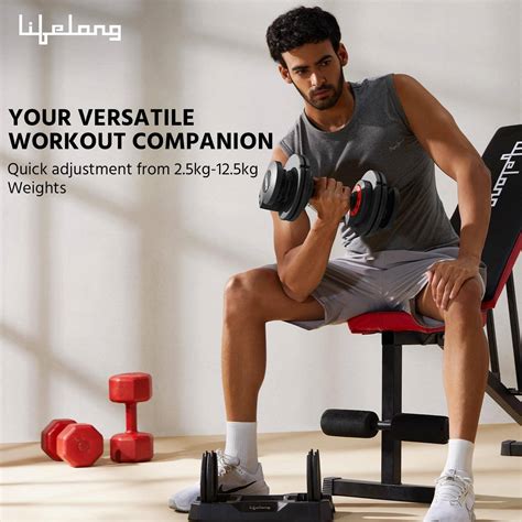 Lifelong Iron Single Adjustable Dumbbells Set For Men&Women|Home Gym ...