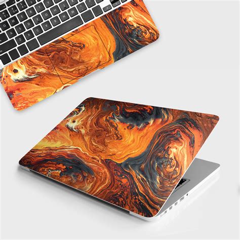 Dark Orange Laptop Skin - Embrace Bold Sophistication with Captivating ...