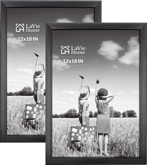Buy LaVie Home 12x18 Picture Frames 2 Packs Black Poster Frame Wooden ...