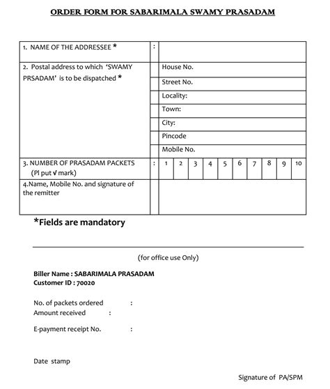 Sabarimala Swamy Prasadam PAN India through Post Office - SOP, Order ...