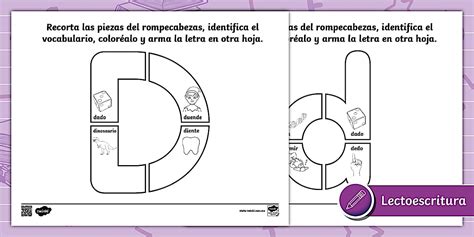 Hoja de actividad: Rompecabezas de la letra D