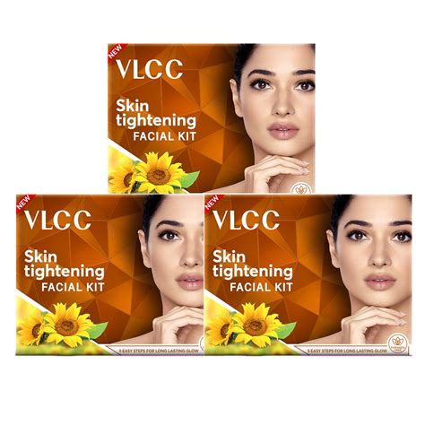 VLCC Skin Tightening Facial Kit - 25g X 3 (75g) (Pack of 3) | Skin ...