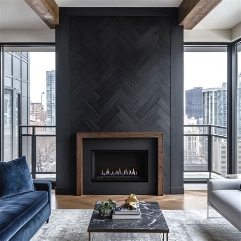 Best 13 75 Black Living Room with a Shiplap Fireplace Ideas You’ll Love ...