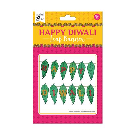 Little Birdie Happy Diwali Leaf Toran, 12pc with 2mt Thread, 1 Pack ...