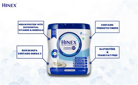 Hinex ST Nutritional Meal Replacement Drink, 19g Protein per 100g ...