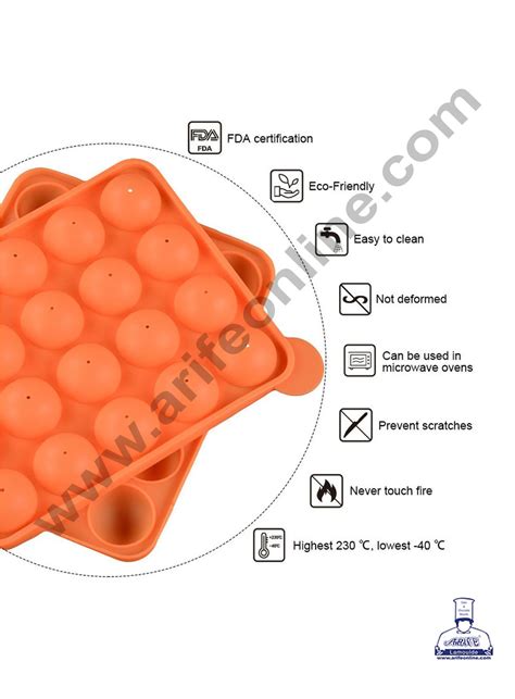 Cake Decor 20 Cavity Round Chocolate Candy Cake Pop Mold Lollipop Mold ...