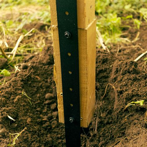 Fence Post Repair Brackets - Pair of Steel Stakes