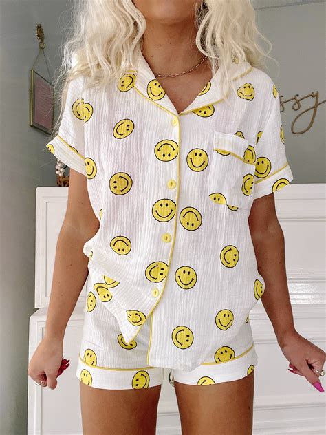 Smiley Dreams Short Set | Cute outfits, Preppy outfit, Cute pajama sets
