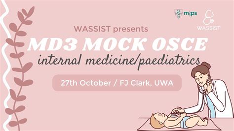 MD3 Mock OSCE, FJ Clark Lecture Theatre Complex, Perth, 27 October 2024 ...