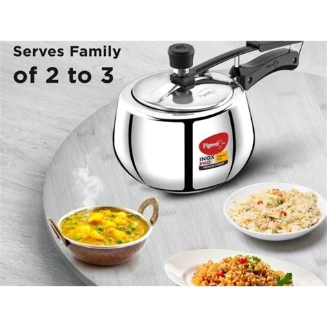 Pigeon Inox Pro Stainless Steel Inner Lid 3 Ltr Induction Bottom ...