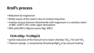 Image result for Kroll Process Titanium Extraction