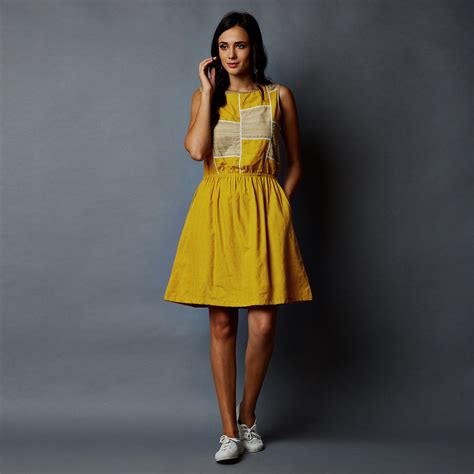 Patchwork Bodice Dress – Indian Dobby