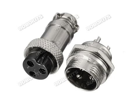 Aviation Plug GX12-3 (3 pin Male-Female) Aviation Plug GX12-3 (3 pin ...