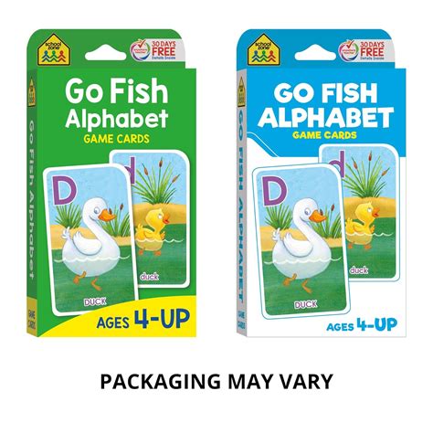 School Zone Go Fish Alphabet Game Cards: Preschool, India | Ubuy
