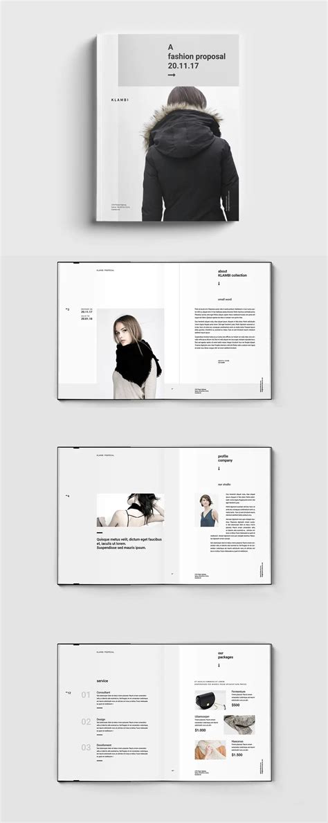 Fashion Proposal Template InDesign INDD | Proposal templates, Brochure ...