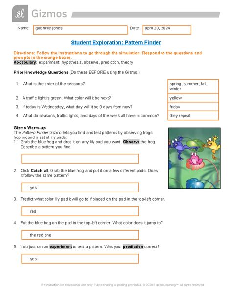 Copy of Gabrielle Jones - Copy of Pattern Finder SE - Name: gabrielle ...